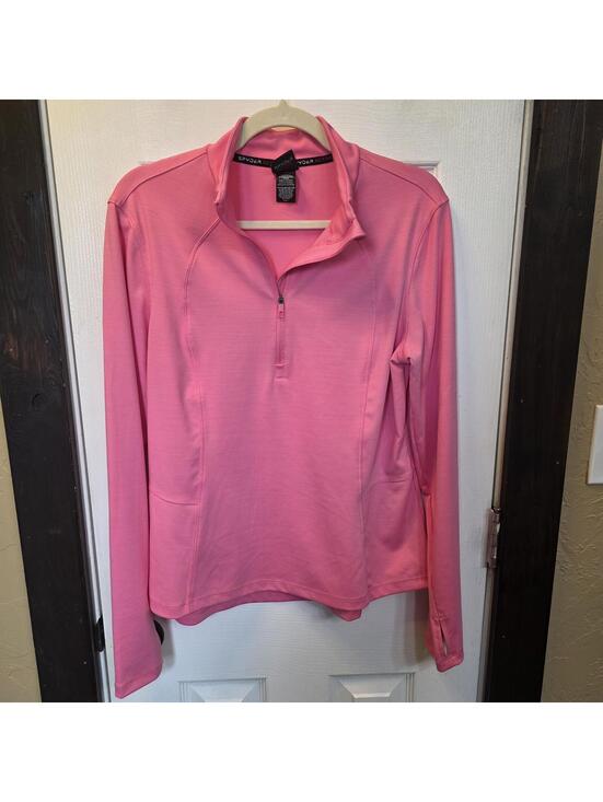 Spyder Jackets & Blazers - Spyder Women's Active Pink Long Sleeve Half-Zip Pullover -Large